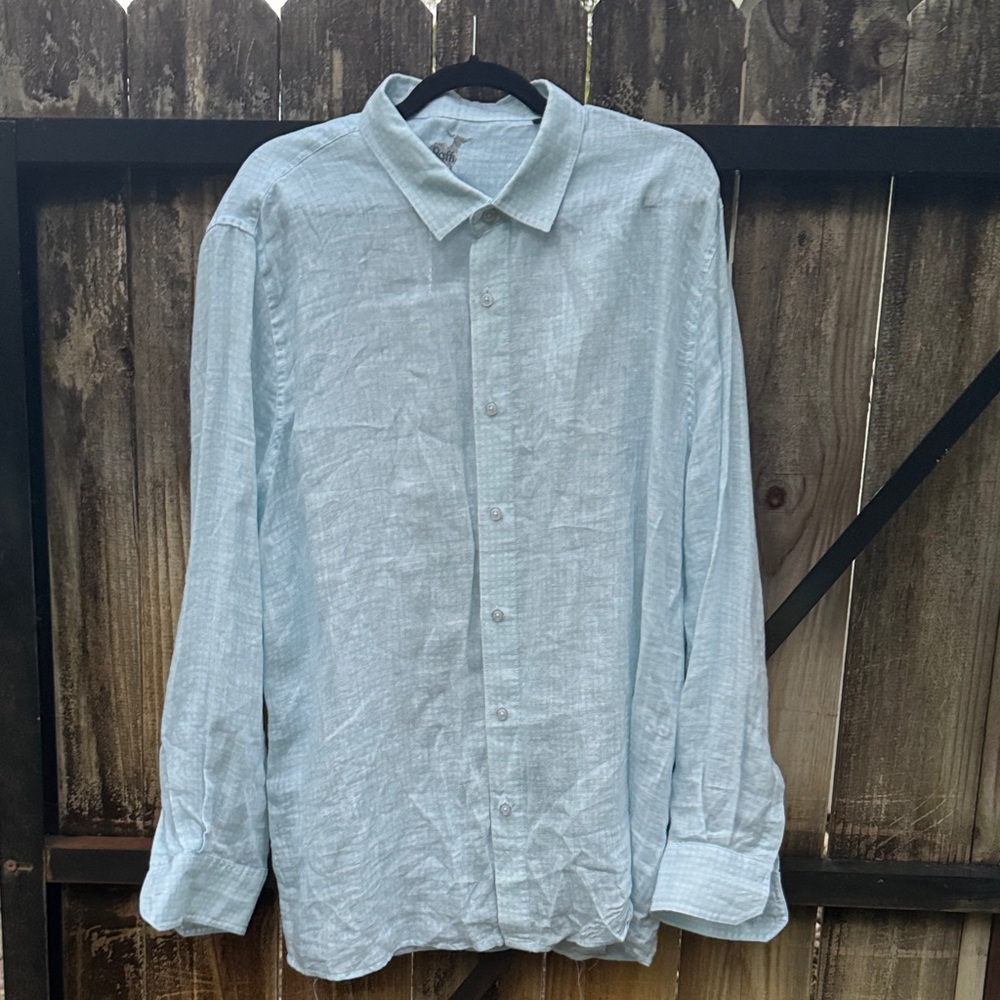 Raffi linen button up shirt,size L/XL